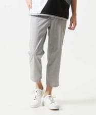 MKLHC08090 MK MICHEL KLEIN HOMME(MKミッシェルクランオム) 【洗える / 快適清涼素材】サッカーストライプ クロップドパンツ グレー
