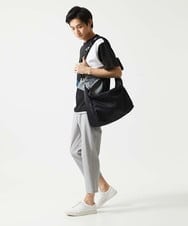 MKLHC08090 MK MICHEL KLEIN HOMME(MKミッシェルクランオム) 【洗える / 快適清涼素材】サッカーストライプ クロップドパンツ グレー