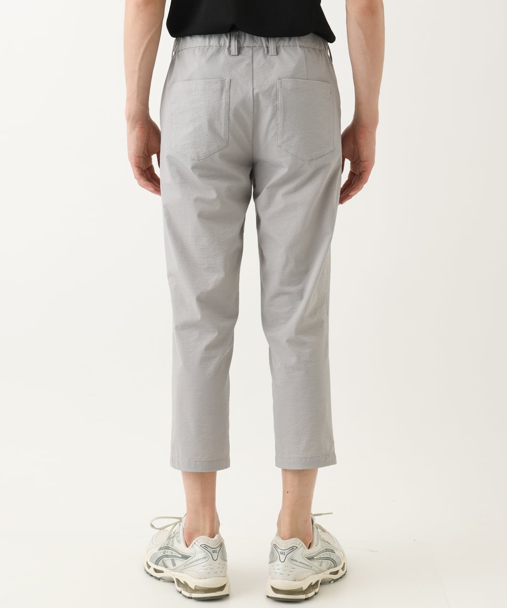 MKLHC08090 MK MICHEL KLEIN HOMME(MKミッシェルクランオム) クロップドパンツ / サマーサッカーストライプストレッチ グレー