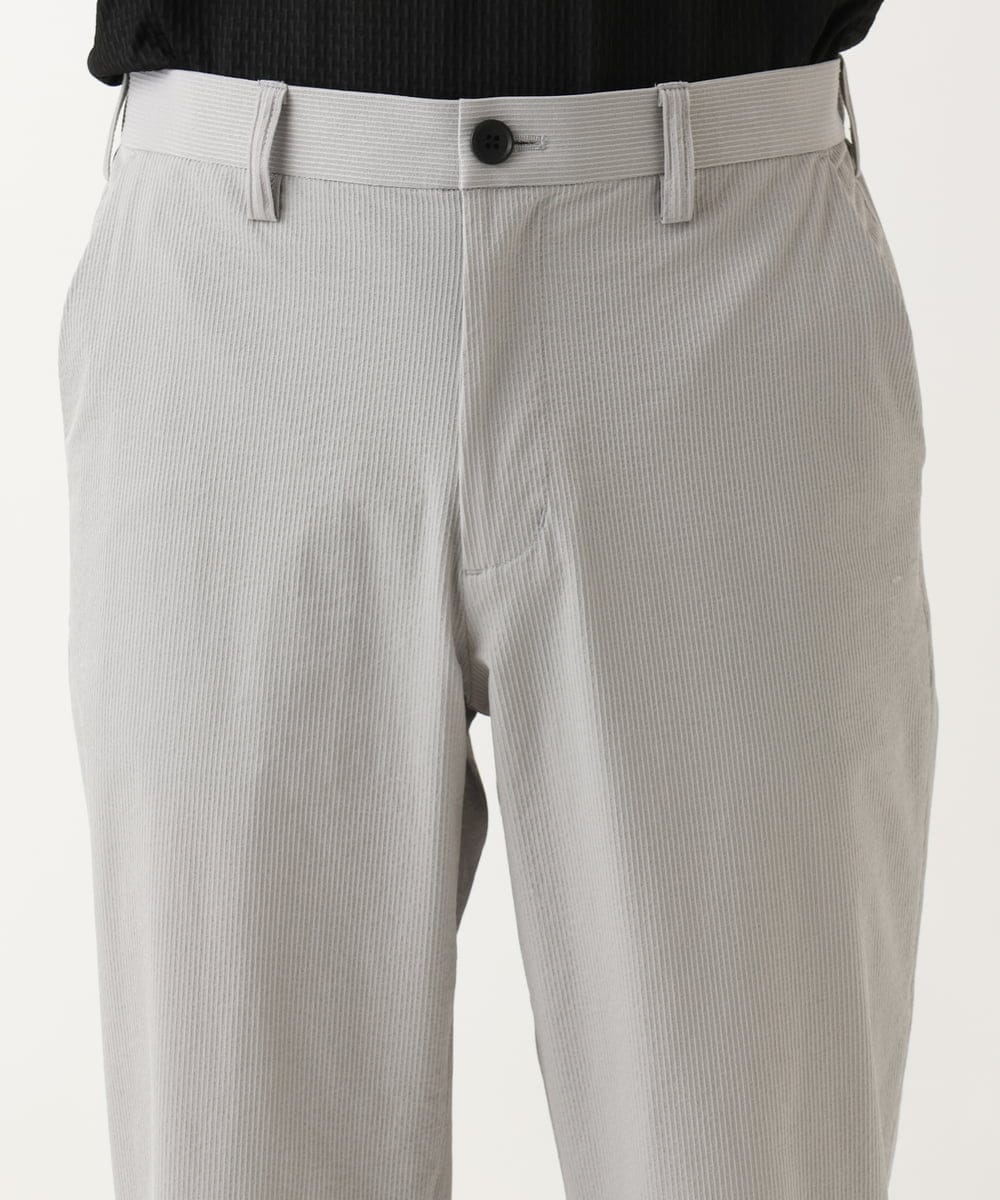 MKLHC08090 MK MICHEL KLEIN HOMME(MKミッシェルクランオム) クロップドパンツ / サマーサッカーストライプストレッチ グレー