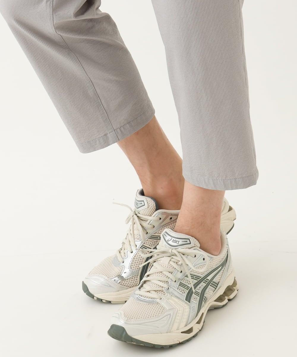 MKLHC08090 MK MICHEL KLEIN HOMME(MKミッシェルクランオム) クロップドパンツ / サマーサッカーストライプストレッチ グレー