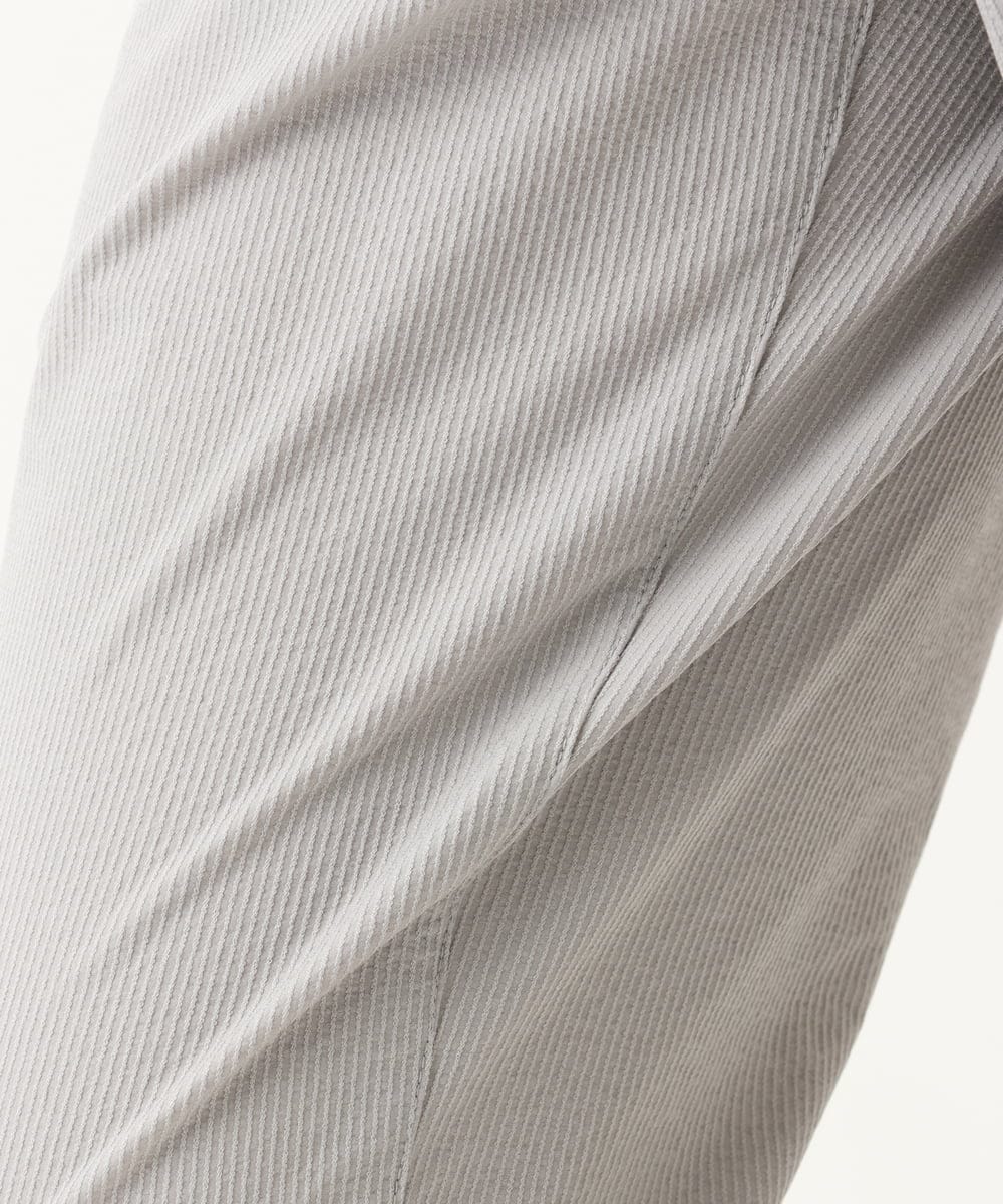MKLHC08090 MK MICHEL KLEIN HOMME(MKミッシェルクランオム) クロップドパンツ / サマーサッカーストライプストレッチ グレー