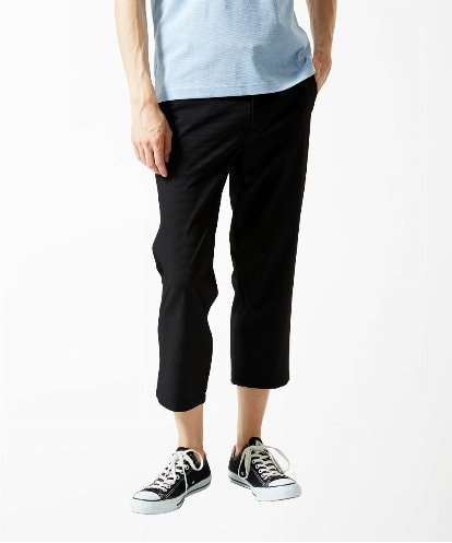MKLHC08090 MK MICHEL KLEIN HOMME 【洗える / 快適清涼素材】サマーサッカーストライプ クロップドパンツ