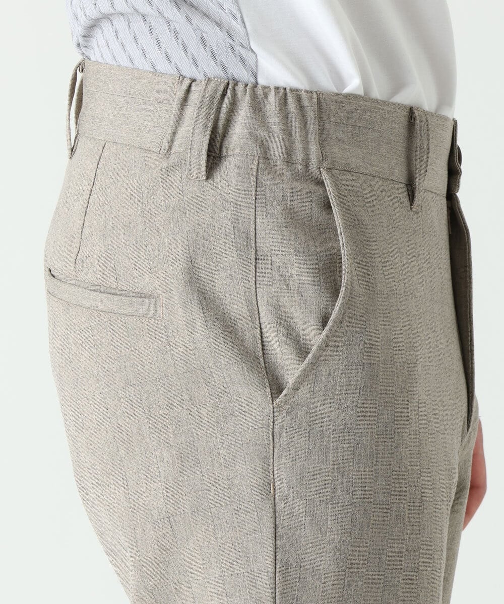 MKLHS67120 MK MICHEL KLEIN HOMME(MKミッシェルクランオム) シャドーチェックスラックス アイボリー(80)