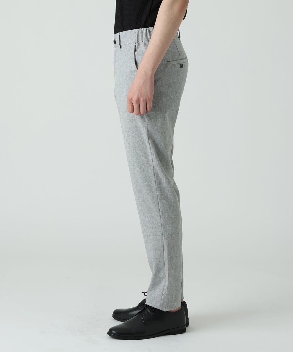 MKLHS67120 MK MICHEL KLEIN HOMME(MKミッシェルクランオム) シャドーチェックスラックス ライトグレー(91)