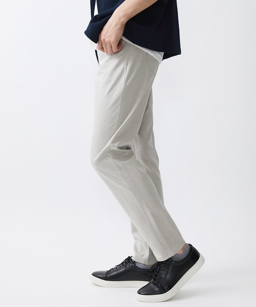 MKLHV51150 MK MICHEL KLEIN HOMME(MKミッシェルクランオム) ベーシックパンツ / シルキーモクロディー アイボリー