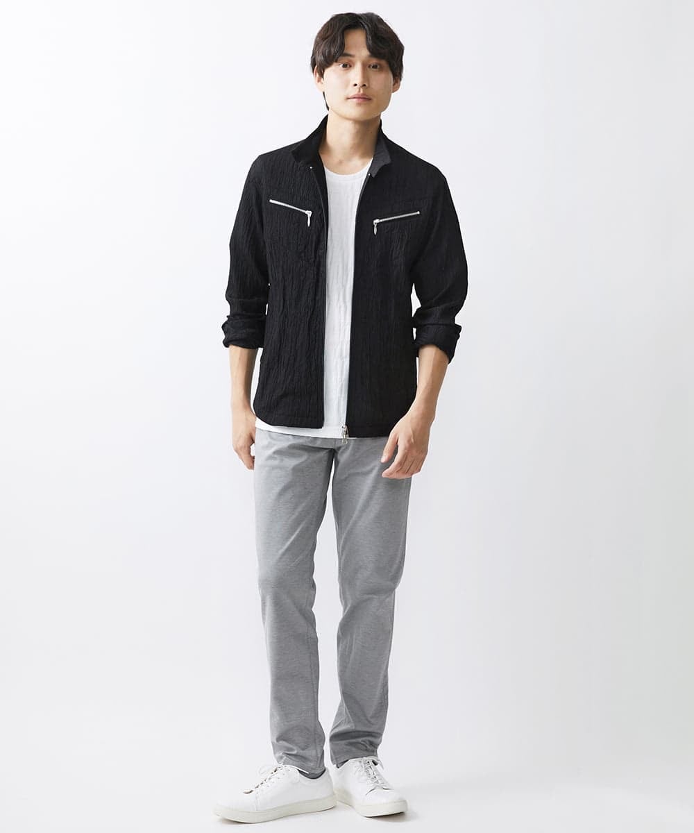 MKLHV51150 MK MICHEL KLEIN HOMME(MKミッシェルクランオム) ベーシックパンツ / シルキーモクロディー グレー