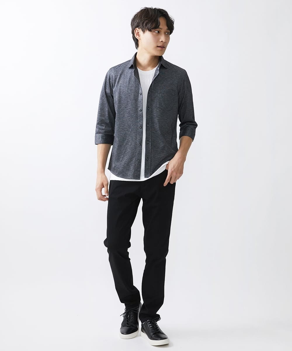 MKLHV51150 MK MICHEL KLEIN HOMME(MKミッシェルクランオム) ベーシックパンツ / シルキーモクロディー ブラック