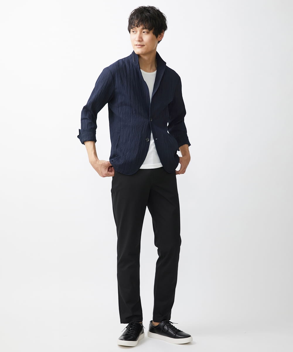 MKLHV58140 MK MICHEL KLEIN HOMME(MKミッシェルクランオム) 【大きいサイズあり】スラックスパンツ/アルビ二XRENU ブラック