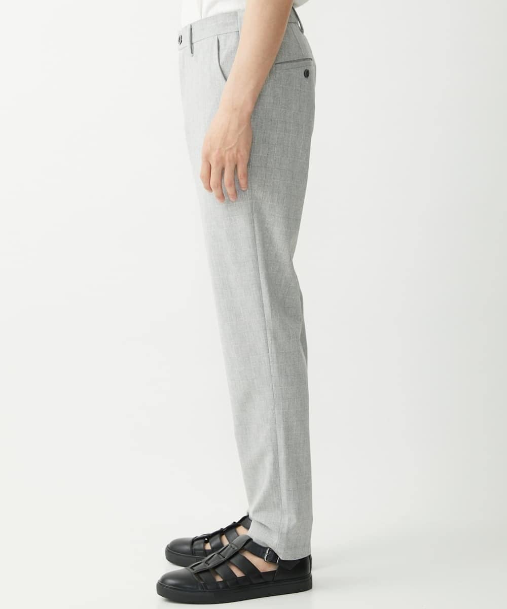 MKLHV67120 MK MICHEL KLEIN HOMME(MKミッシェルクランオム) 【大きいサイズあり】シャドーブロックチェックパンツ ライトグレー