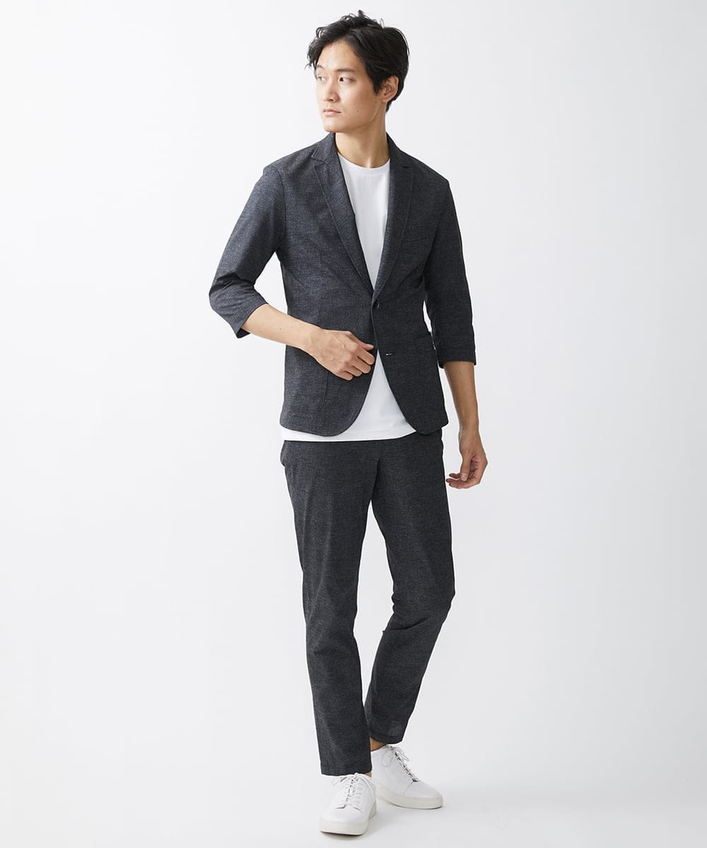 MKLHV68130 MK MICHEL KLEIN HOMME(MKミッシェルクランオム) BREATH MESH スラックス ダークグレー
