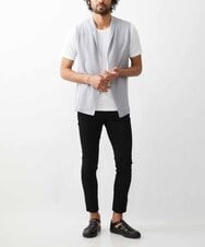 MKLHX41130 MK MICHEL KLEIN HOMME(MKミッシェルクランオム) スーパースリムストレッチパンツ ブラック