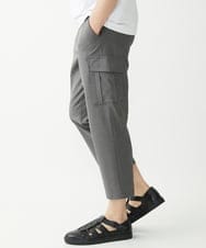 MKLHX42130 MK MICHEL KLEIN HOMME(MKミッシェルクランオム) 【清涼素材】クロップドカーゴパンツ / シャリポリストレッチ  グレー