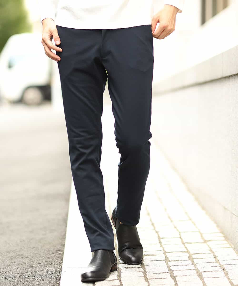 MKLJI59110 MK MICHEL KLEIN HOMME(MKミッシェルクランオム) パンツ／グランディールカノコ ネイビー