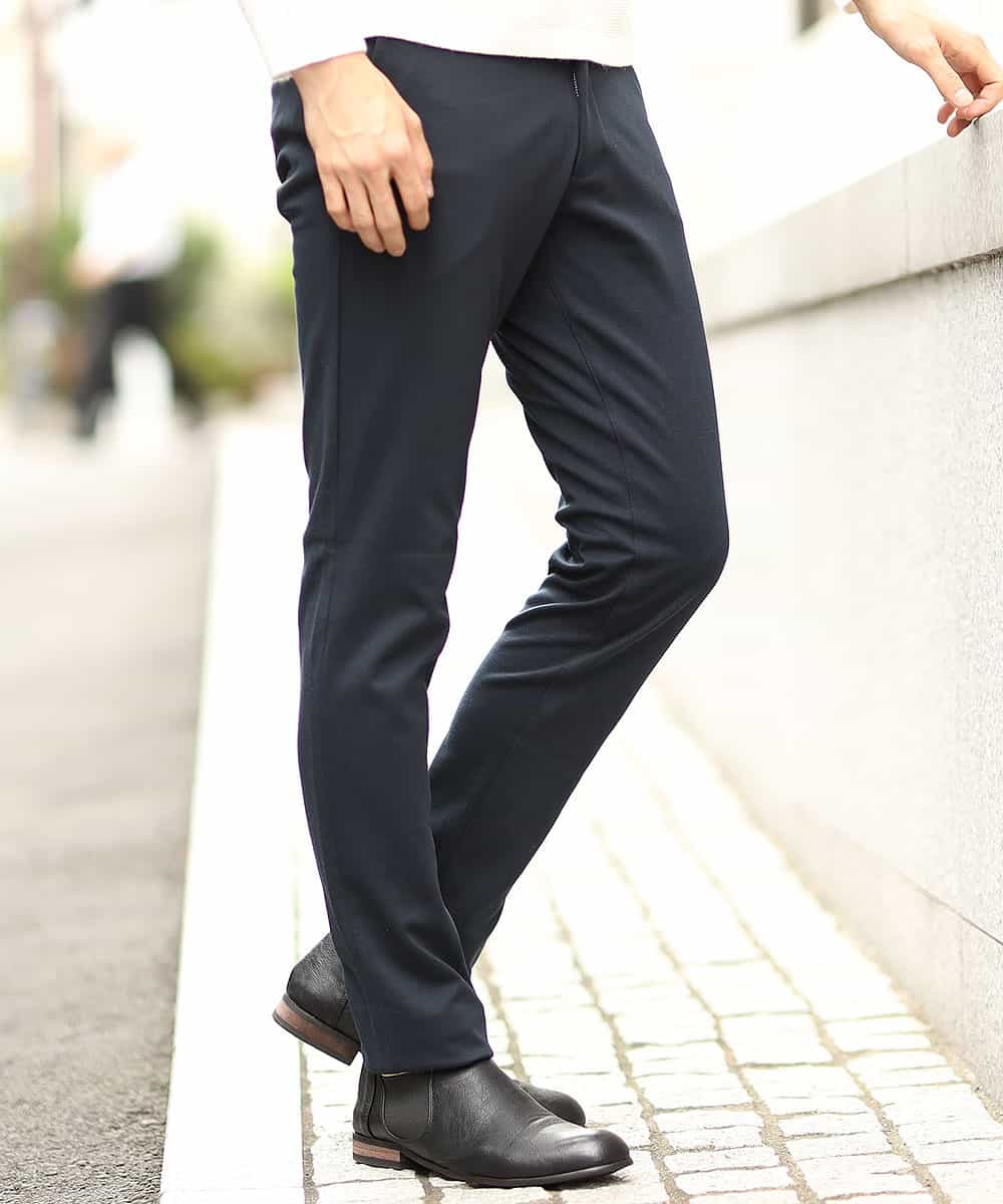 MKLJI59110 MK MICHEL KLEIN HOMME(MKミッシェルクランオム) パンツ／グランディールカノコ ネイビー