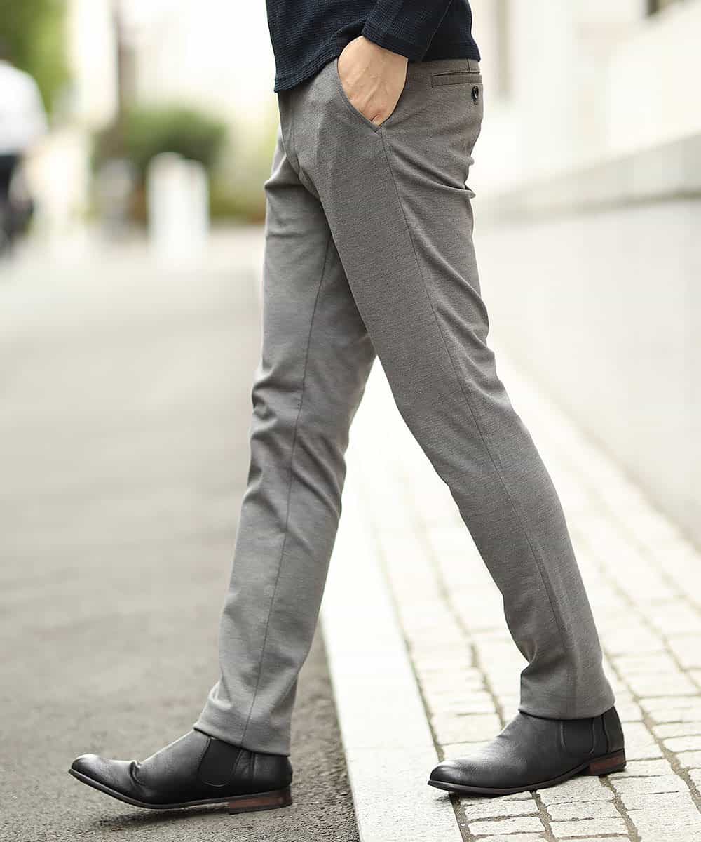 MKLJI59110 MK MICHEL KLEIN HOMME(MKミッシェルクランオム) パンツ／グランディールカノコ グレー
