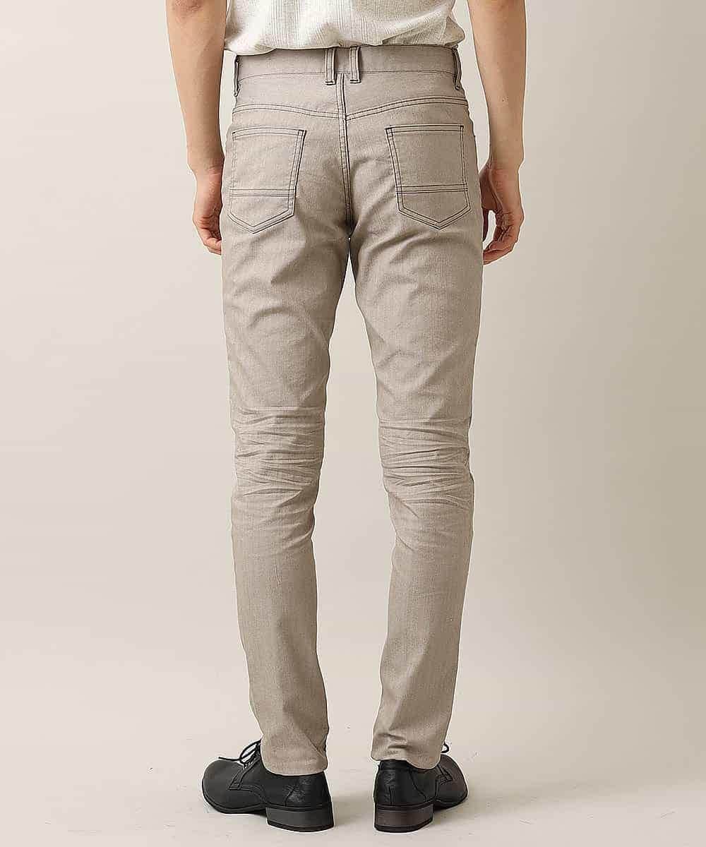 MKLJL10110 MK MICHEL KLEIN HOMME(MKミッシェルクランオム) パンツ／へリンボンストレッチ ベージュ