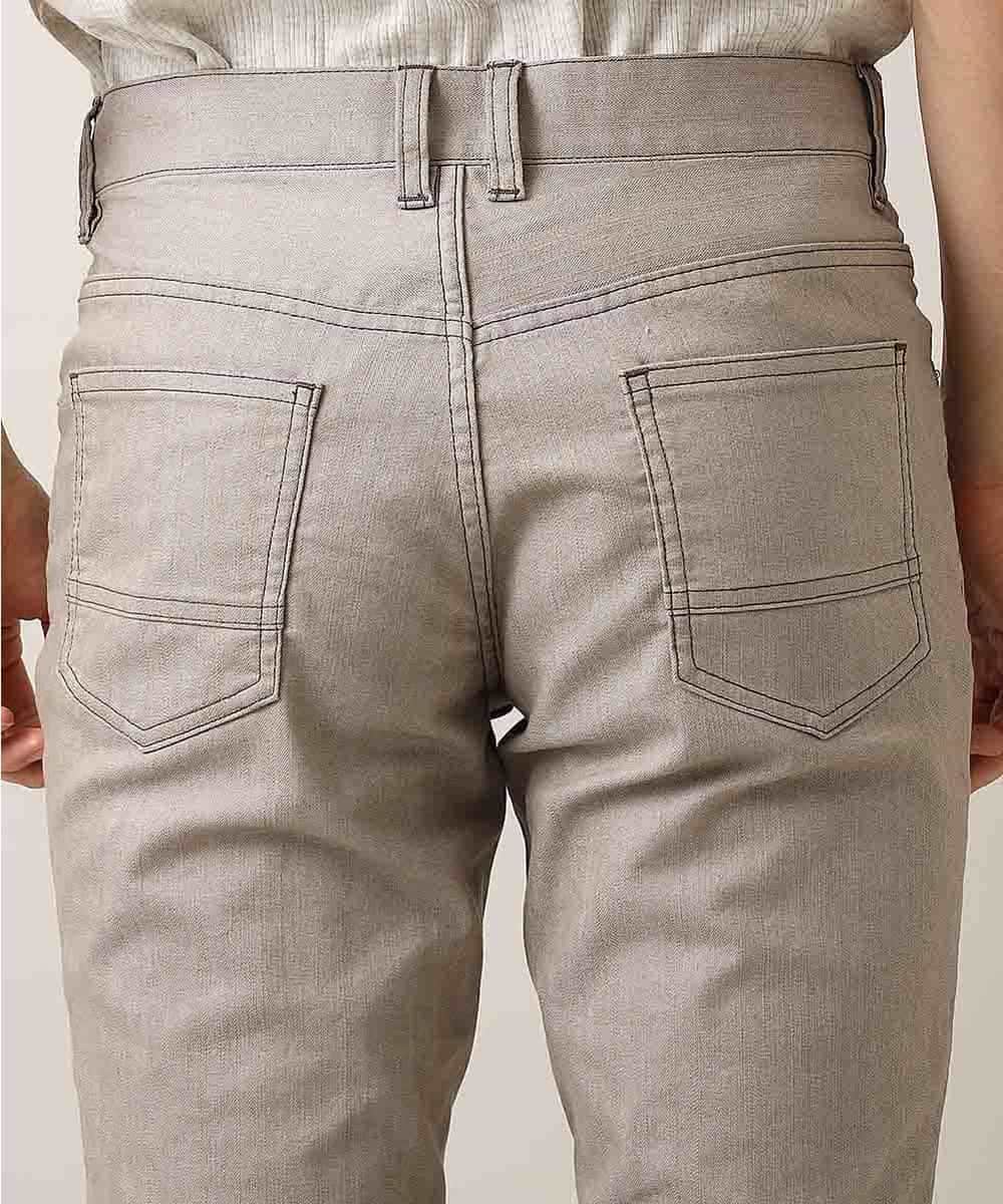 MKLJL10110 MK MICHEL KLEIN HOMME(MKミッシェルクランオム) パンツ／へリンボンストレッチ ベージュ