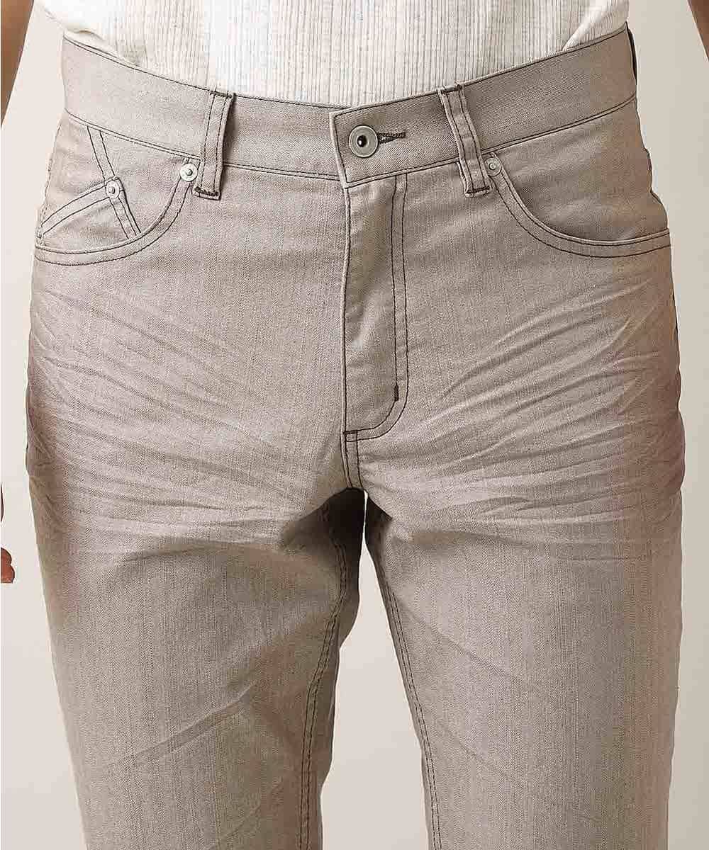 MKLJL10110 MK MICHEL KLEIN HOMME(MKミッシェルクランオム) パンツ／へリンボンストレッチ ベージュ