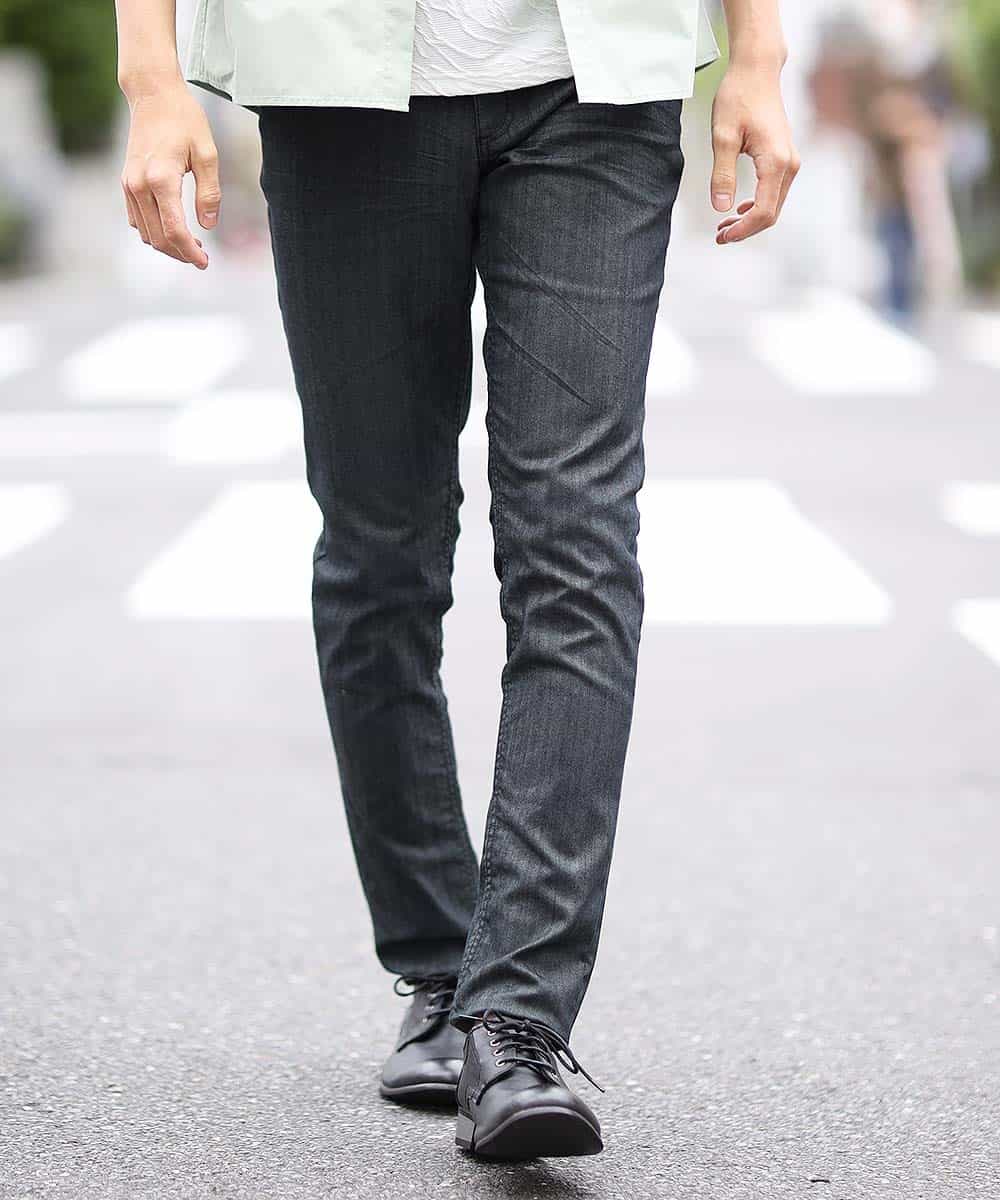 MKLJL10110 MK MICHEL KLEIN HOMME(MKミッシェルクランオム) パンツ／へリンボンストレッチ ダークグレー
