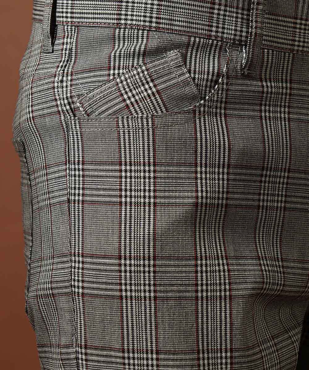 MKLJP08118 MK MICHEL KLEIN HOMME(MKミッシェルクランオム) チェックパンツ レッド