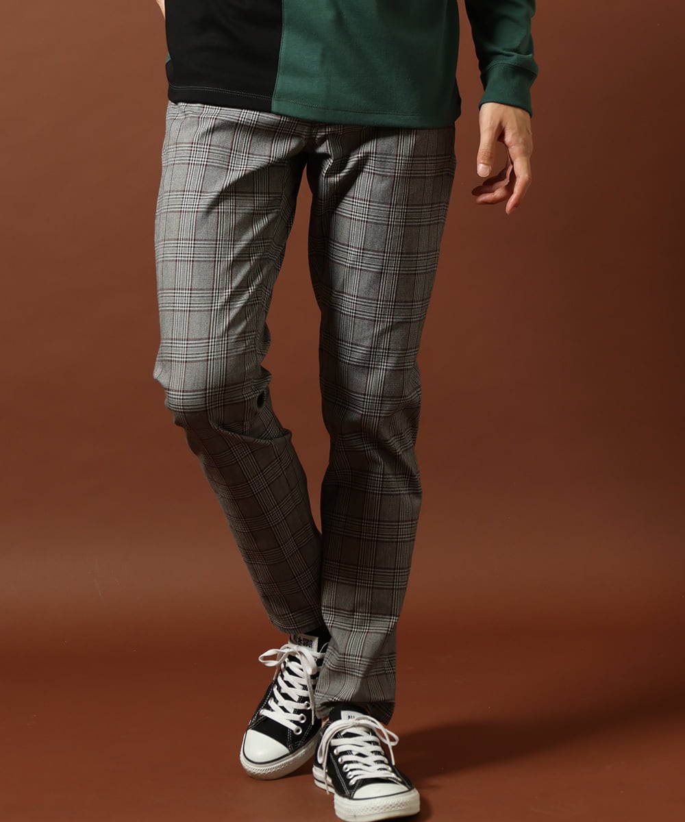 MKLJP08118 MK MICHEL KLEIN HOMME(MKミッシェルクランオム) チェックパンツ レッド
