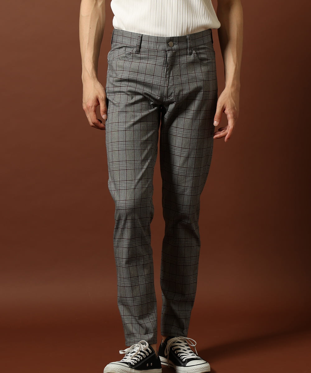 MKLJP08118 MK MICHEL KLEIN HOMME(MKミッシェルクランオム) チェックパンツ レッド