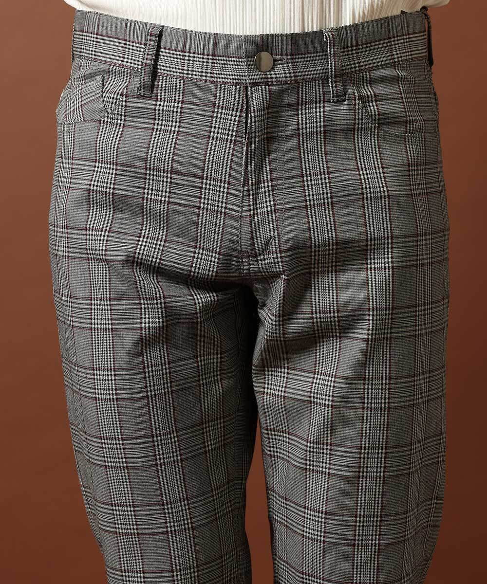 MKLJP08118 MK MICHEL KLEIN HOMME(MKミッシェルクランオム) チェックパンツ レッド