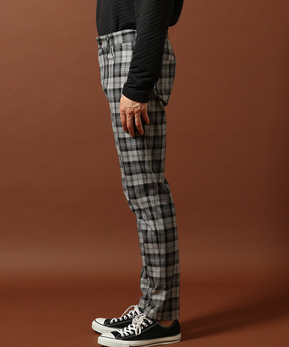 MKLJP08118 MK MICHEL KLEIN HOMME(MKミッシェルクランオム) チェックパンツ グレー