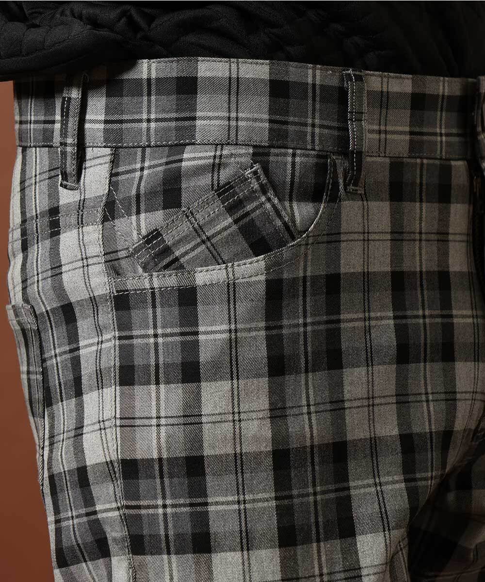 MKLJP08118 MK MICHEL KLEIN HOMME(MKミッシェルクランオム) チェックパンツ グレー