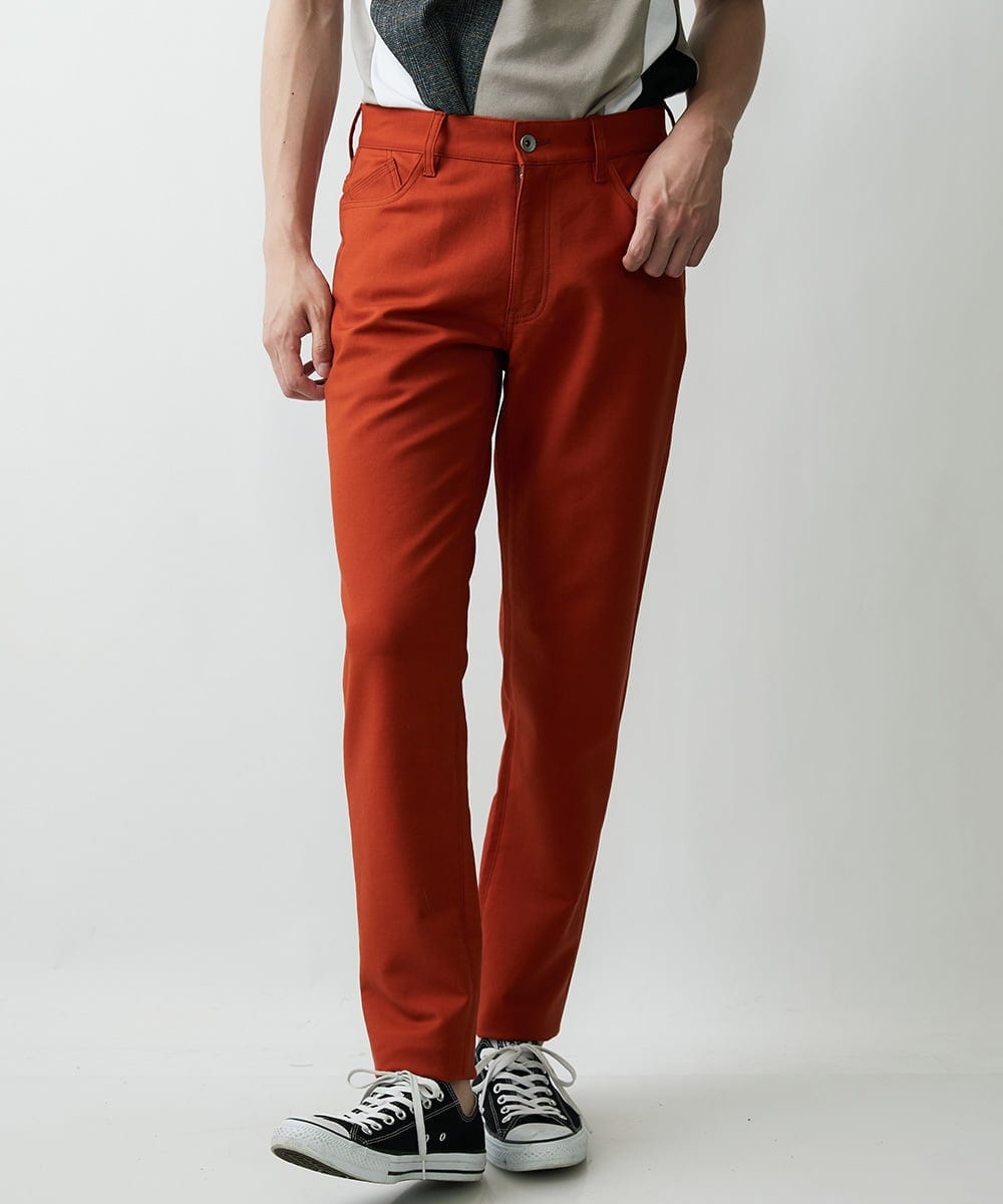 MKLJR07110 MK MICHEL KLEIN HOMME(MKミッシェルクランオム) ５ポケットカラーパンツ オレンジ