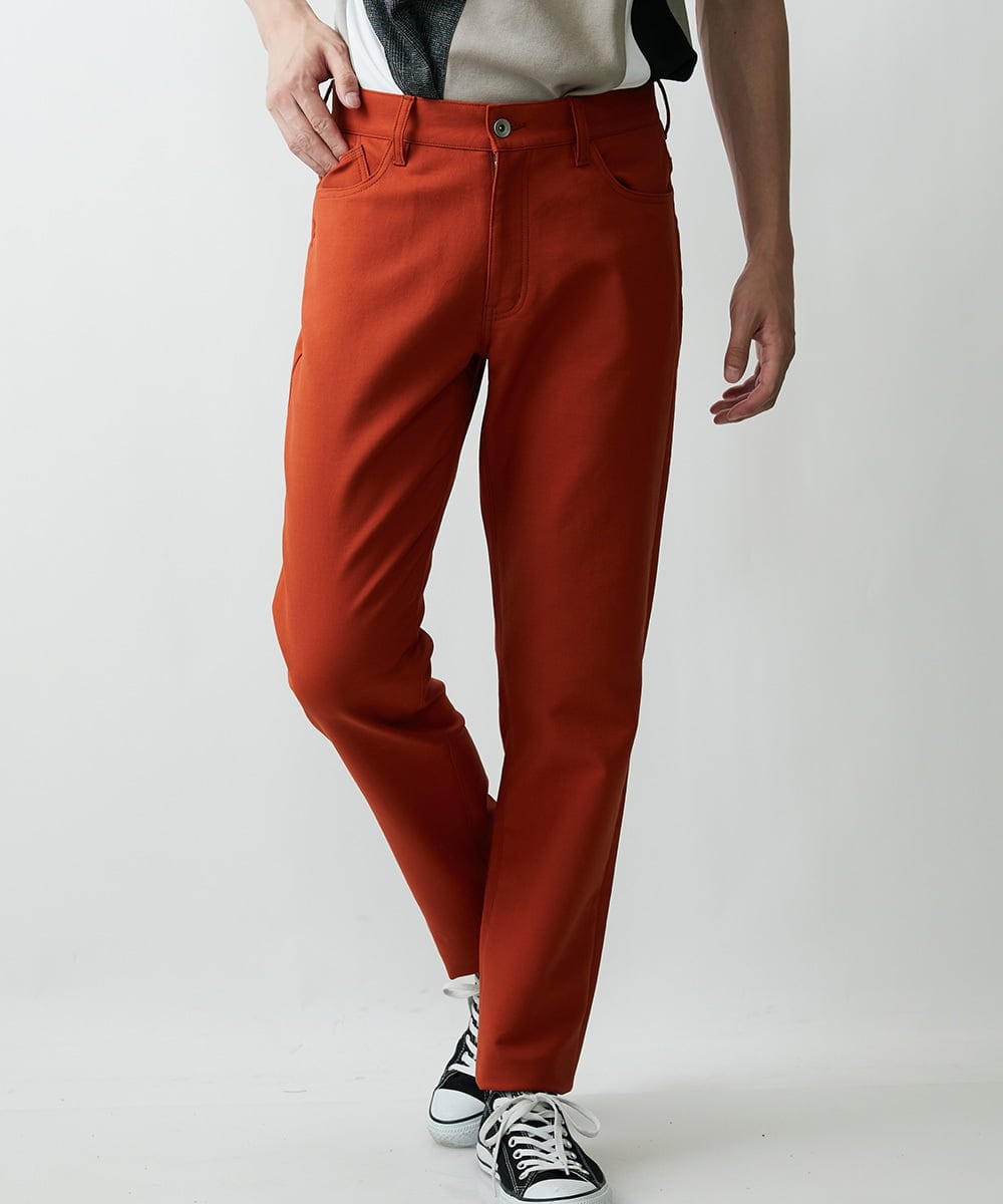 MKLJR07110 MK MICHEL KLEIN HOMME(MKミッシェルクランオム) ５ポケットカラーパンツ オレンジ
