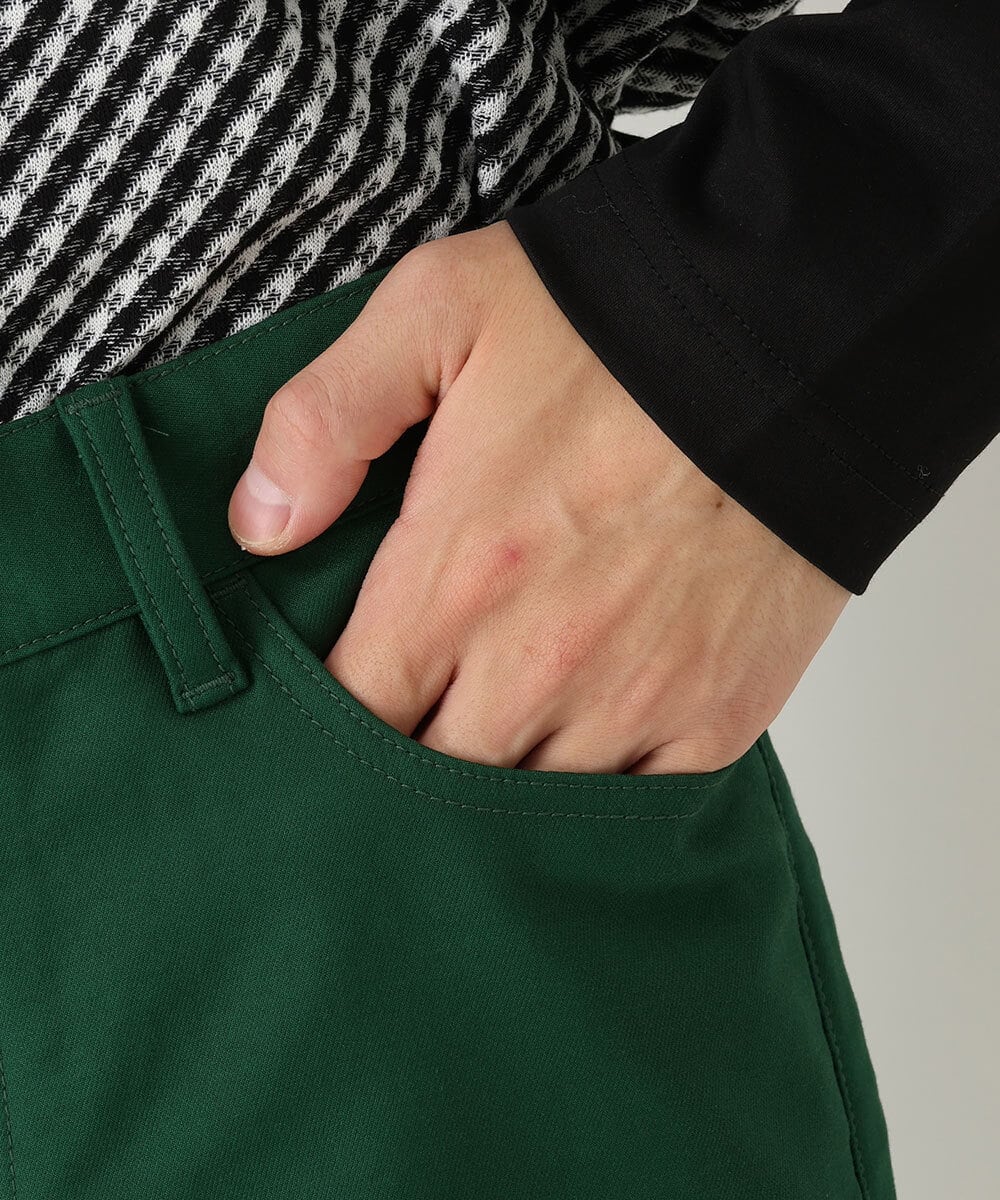 MKLJR07110 MK MICHEL KLEIN HOMME(MKミッシェルクランオム) ５ポケットカラーパンツ グリーン