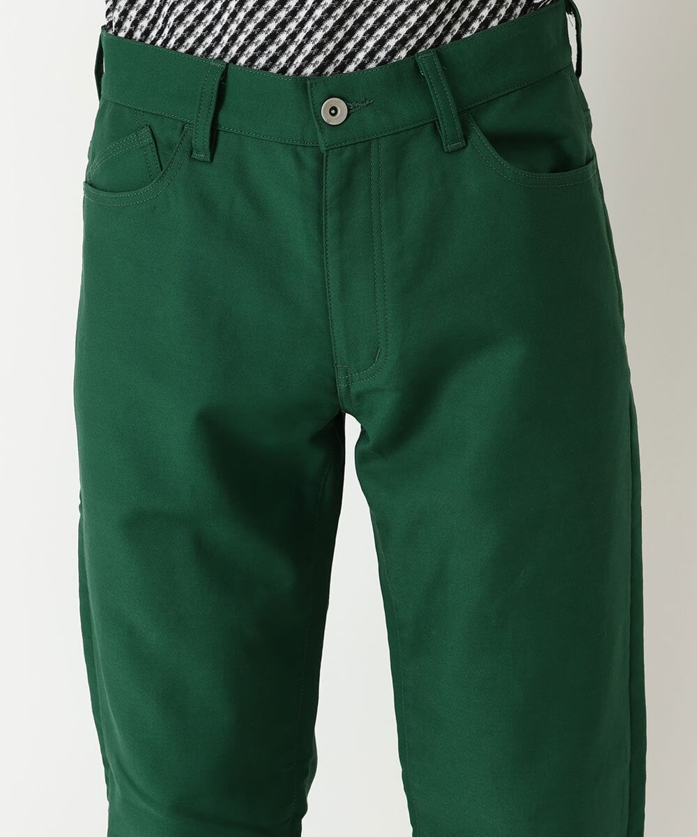 MKLJR07110 MK MICHEL KLEIN HOMME(MKミッシェルクランオム) ５ポケットカラーパンツ グリーン