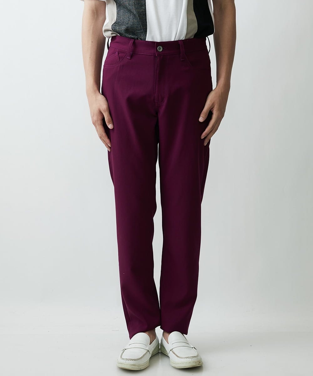 MKLJR07110 MK MICHEL KLEIN HOMME(MKミッシェルクランオム) ５ポケットカラーパンツ パープル