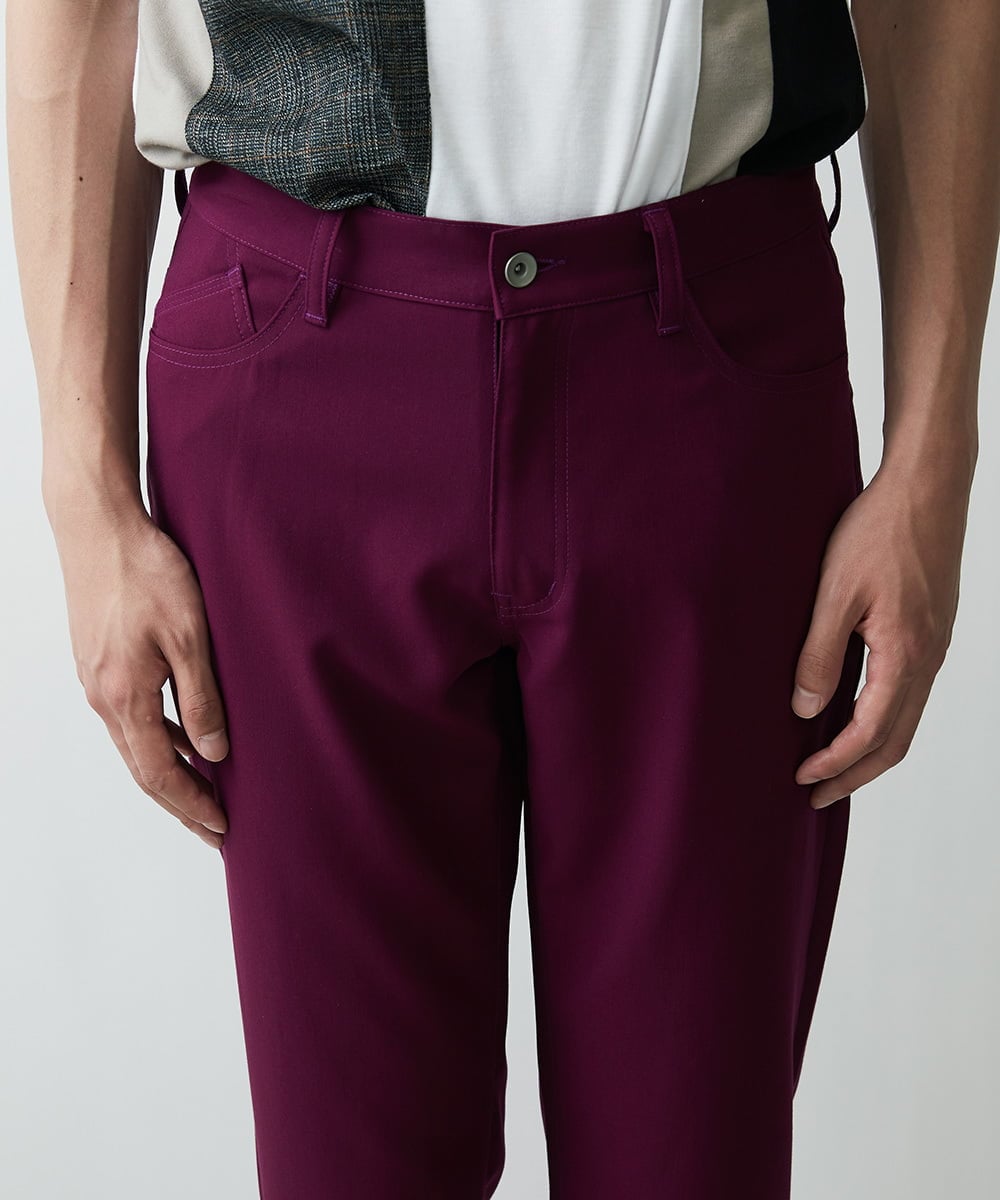 MKLJR07110 MK MICHEL KLEIN HOMME(MKミッシェルクランオム) ５ポケットカラーパンツ パープル