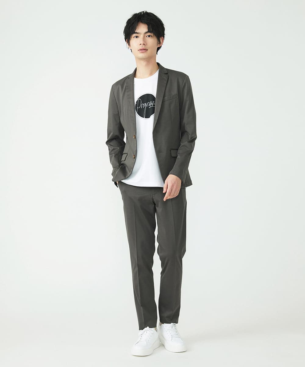 MKLJS77150 MK MICHEL KLEIN HOMME(MKミッシェルクランオム) ソロテックスモクロディ / セットアップ スラックス ブラウン(86)
