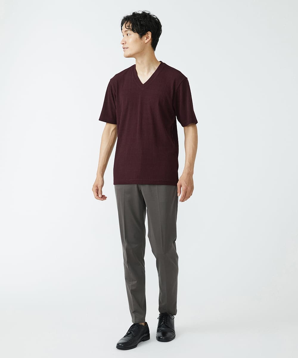 MKLJS77150 MK MICHEL KLEIN HOMME(MKミッシェルクランオム) SOLOTEX モクロディ / セットアップ スラックス ブラウン(86)