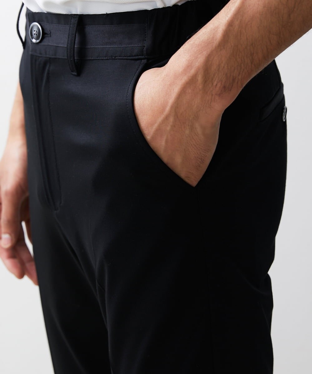 MKLJS77150 MK MICHEL KLEIN HOMME(MKミッシェルクランオム) SOLOTEX モクロディ / セットアップ スラックス ブラック(94)