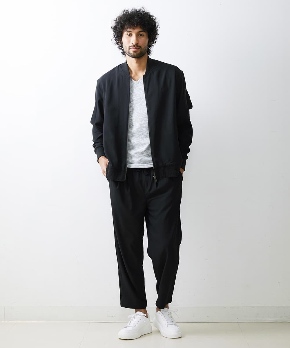 MKLJU88110 MK MICHEL KLEIN HOMME(MKミッシェルクランオム) タックパンツ ブラック(94)