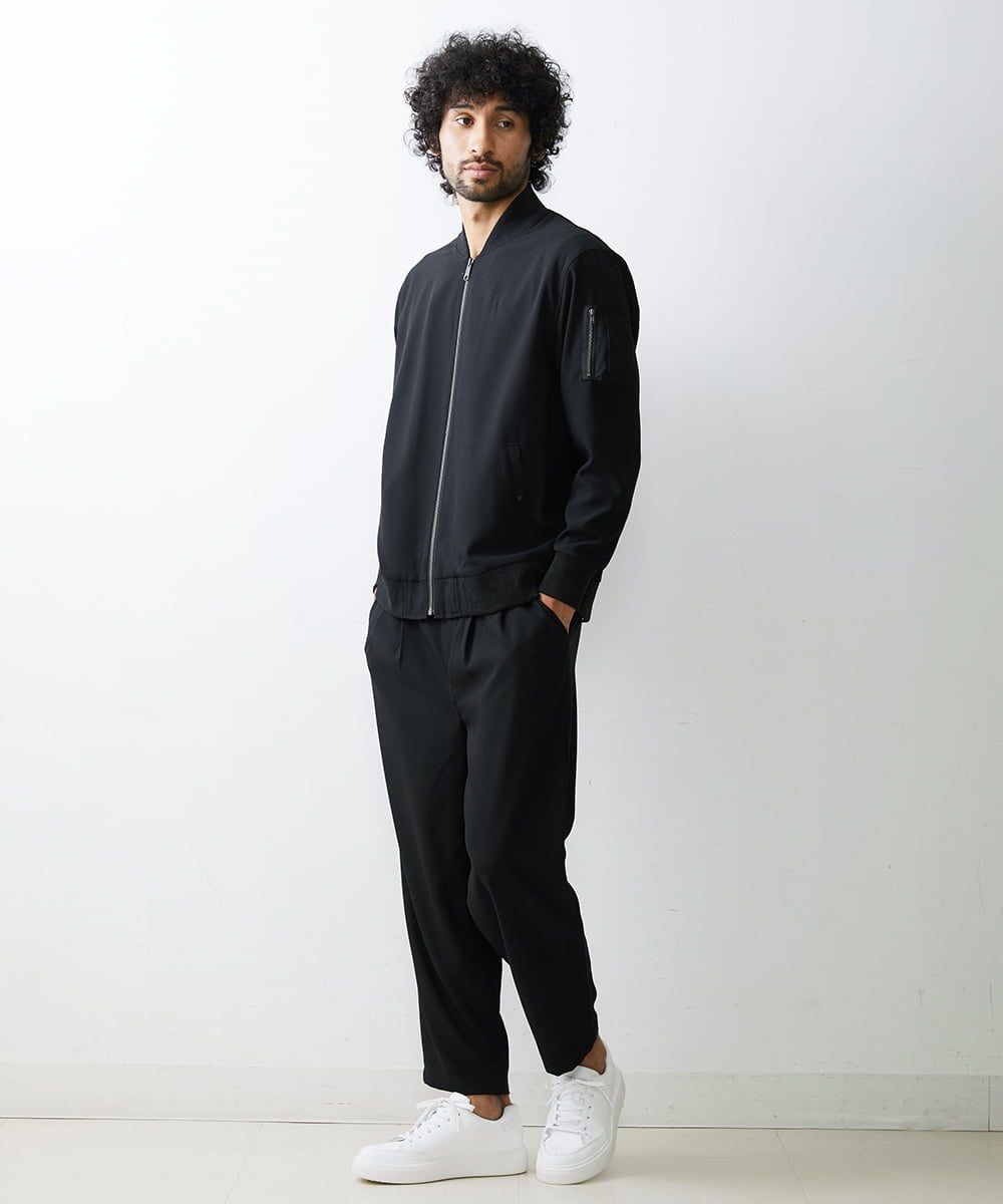 MKLJU88110 MK MICHEL KLEIN HOMME(MKミッシェルクランオム) タックパンツ ブラック(94)