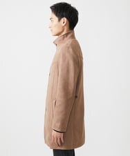 MKUAA52272 MK MICHEL KLEIN HOMME(MKミッシェルクランオム) 【洗える】ポンチスエード スタンドコート ベージュ