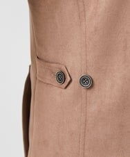 MKUAA52272 MK MICHEL KLEIN HOMME(MKミッシェルクランオム) 【洗える】ポンチスエード スタンドコート ベージュ
