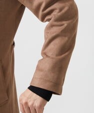 MKUAA52272 MK MICHEL KLEIN HOMME(MKミッシェルクランオム) 【洗える】ポンチスエード スタンドコート ベージュ