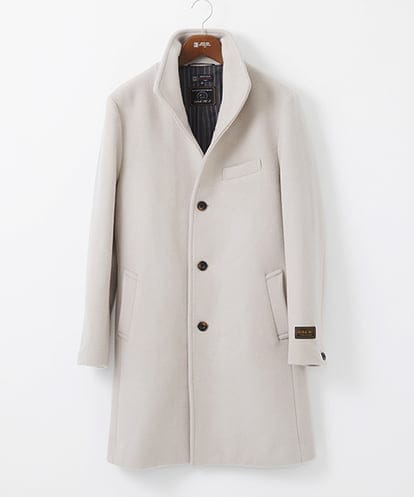 MKUAA70450 MK MICHEL KLEIN HOMME 【日本製生地使用】スタンドカラーコート / JACKAL140`s メルトン