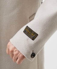 MKUAA70450 MK MICHEL KLEIN HOMME(MKミッシェルクランオム) 【日本製生地使用】スタンドカラーコート / JACKAL140`s メルトン アイボリー