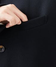 MKUAA70450 MK MICHEL KLEIN HOMME(MKミッシェルクランオム) 【日本製生地使用】スタンドカラーコート / JACKAL140`s メルトン ブラック