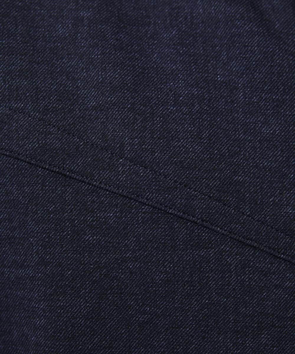 MKUAC11318 MK MICHEL KLEIN HOMME(MKミッシェルクランオム) 【再入荷/在庫限り!/秋冬春兼用/ボア付きライナー】フードスタンドコート / TEC EASY JERSY ネイビー