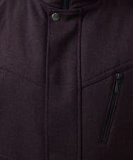 MKUAC11318 MK MICHEL KLEIN HOMME(MKミッシェルクランオム) 【再入荷/在庫限り!/秋冬春兼用/ボア付きライナー】フードスタンドコート / TEC EASY JERSY ネイビー