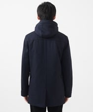 MKUAC11318 MK MICHEL KLEIN HOMME(MKミッシェルクランオム) 【再入荷/在庫限り!/秋冬春兼用/ボア付きライナー】フードスタンドコート / TEC EASY JERSY ネイビー